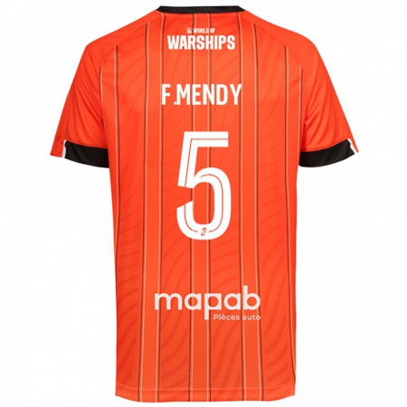 Kandiny Enfant Maillot Formose Mendy #5 Orange Tenues Domicile 2024/25 T-Shirt