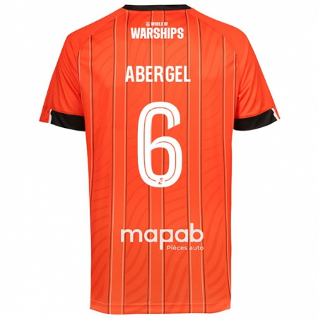 Kandiny Enfant Maillot Laurent Abergel #6 Orange Tenues Domicile 2024/25 T-Shirt