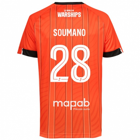 Kandiny Enfant Maillot Sambou Soumano #28 Orange Tenues Domicile 2024/25 T-Shirt