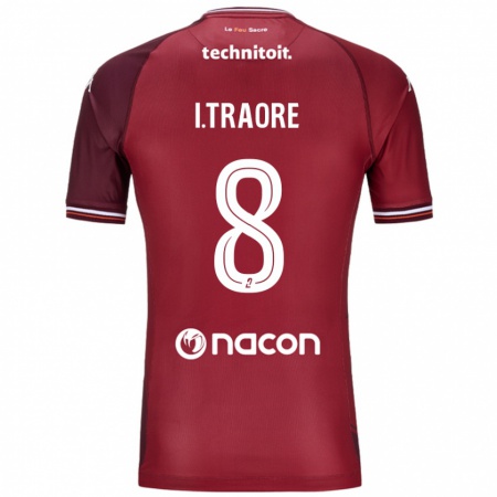 Kandiny Enfant Maillot Ismaël Traoré #8 Rouge Grenade Tenues Domicile 2024/25 T-Shirt