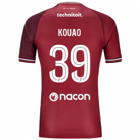 Kandiny Enfant Maillot Koffi Kouao #39 Rouge Grenade Tenues Domicile 2024/25 T-Shirt