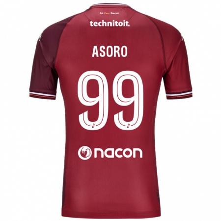 Kandiny Enfant Maillot Joel Asoro #99 Rouge Grenade Tenues Domicile 2024/25 T-Shirt