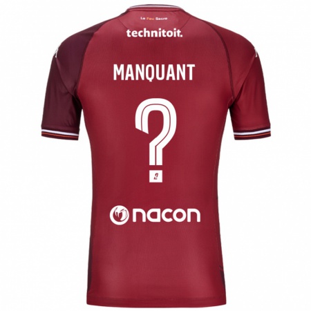 Kandiny Enfant Maillot Joris Manquant #0 Rouge Grenade Tenues Domicile 2024/25 T-Shirt