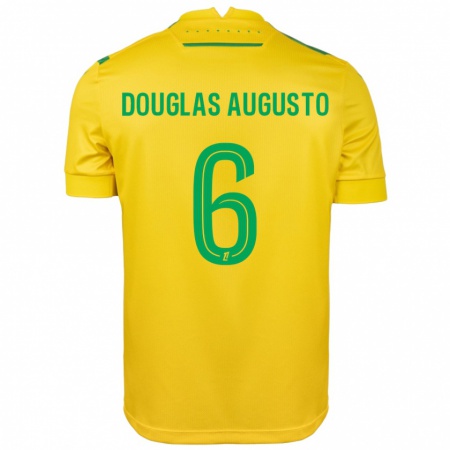 Kandiny Enfant Maillot Douglas Augusto #6 Jaune Vert Tenues Domicile 2024/25 T-Shirt