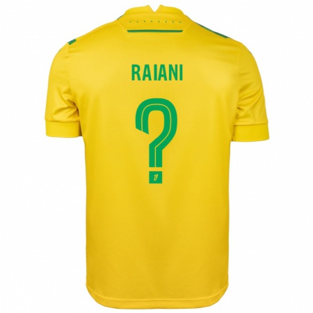 Kandiny Enfant Maillot Tom Raiani #0 Jaune Vert Tenues Domicile 2024/25 T-Shirt