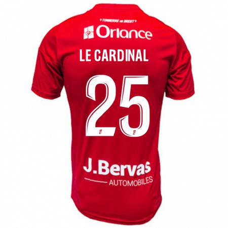 Kandiny Enfant Maillot Julien Le Cardinal #25 Rouge Blanc Tenues Domicile 2024/25 T-Shirt