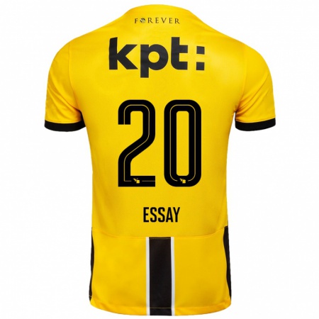 Kandiny Enfant Maillot Perceval Essay #20 Jaune Noir Tenues Domicile 2024/25 T-Shirt