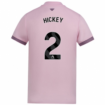 Kandiny Enfant Maillot Aaron Hickey #2 Rose Tenues Extérieur 2024/25 T-Shirt