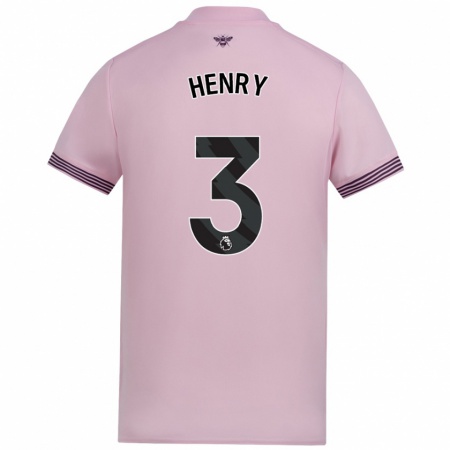 Kandiny Enfant Maillot Rico Henry #3 Rose Tenues Extérieur 2024/25 T-Shirt