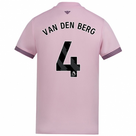 Kandiny Enfant Maillot Sepp Van Den Berg #4 Rose Tenues Extérieur 2024/25 T-Shirt