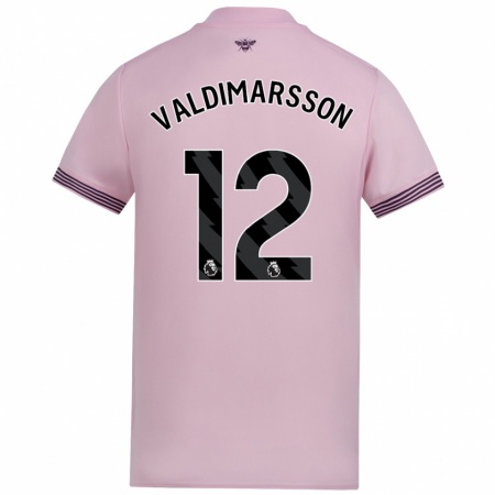 Kandiny Enfant Maillot Hákon Rafn Valdimarsson #12 Rose Tenues Extérieur 2024/25 T-Shirt