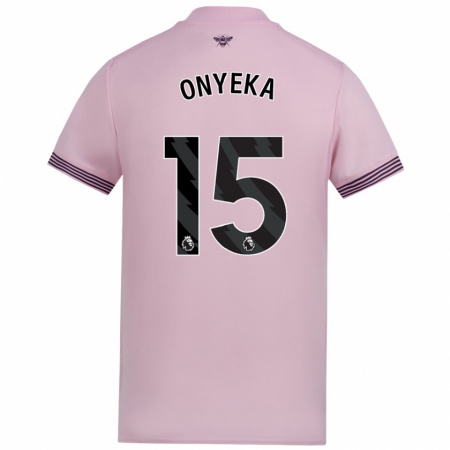 Kandiny Enfant Maillot Frank Onyeka #15 Rose Tenues Extérieur 2024/25 T-Shirt