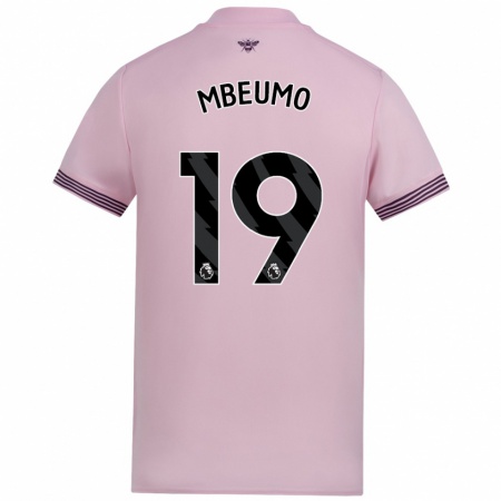 Kandiny Enfant Maillot Bryan Mbeumo #19 Rose Tenues Extérieur 2024/25 T-Shirt