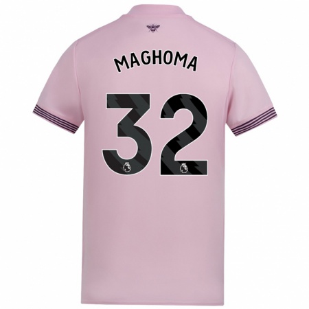 Kandiny Enfant Maillot Paris Maghoma #32 Rose Tenues Extérieur 2024/25 T-Shirt