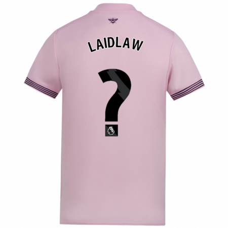 Kandiny Enfant Maillot Ethan Laidlaw #0 Rose Tenues Extérieur 2024/25 T-Shirt