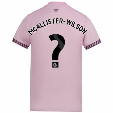 Kandiny Enfant Maillot Zack Mcallister-Wilson #0 Rose Tenues Extérieur 2024/25 T-Shirt