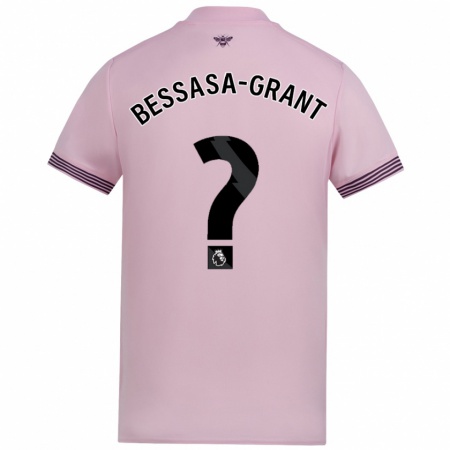 Kandiny Enfant Maillot Mekhai Bessasa-Grant #0 Rose Tenues Extérieur 2024/25 T-Shirt