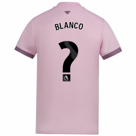 Kandiny Enfant Maillot John Blanco #0 Rose Tenues Extérieur 2024/25 T-Shirt