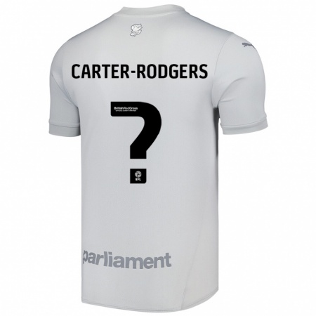 Kandiny Enfant Maillot Trent Carter-Rodgers #0 Gris Argenté Tenues Extérieur 2024/25 T-Shirt