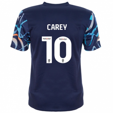 Kandiny Enfant Maillot Sonny Carey #10 Bleu Marine Tenues Extérieur 2024/25 T-Shirt