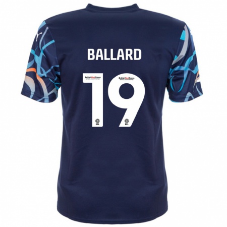 Kandiny Enfant Maillot Dom Ballard #19 Bleu Marine Tenues Extérieur 2024/25 T-Shirt