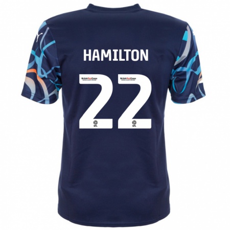 Kandiny Enfant Maillot Cj Hamilton #22 Bleu Marine Tenues Extérieur 2024/25 T-Shirt