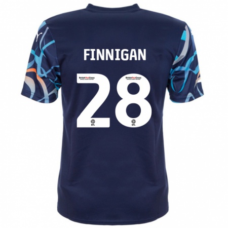 Kandiny Enfant Maillot Ryan Finnigan #28 Bleu Marine Tenues Extérieur 2024/25 T-Shirt