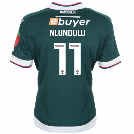 Kandiny Enfant Maillot Dan Nlundulu #11 Vert Foncé Tenues Extérieur 2024/25 T-Shirt