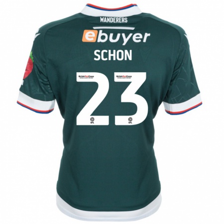 Kandiny Enfant Maillot Szabolcs Schön #23 Vert Foncé Tenues Extérieur 2024/25 T-Shirt