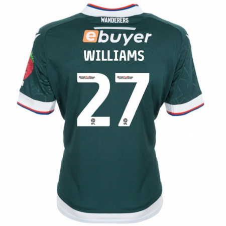 Kandiny Enfant Maillot Randell Williams #27 Vert Foncé Tenues Extérieur 2024/25 T-Shirt