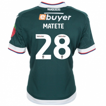 Kandiny Enfant Maillot Jay Matete #28 Vert Foncé Tenues Extérieur 2024/25 T-Shirt