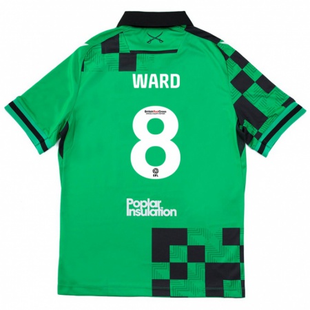 Kandiny Enfant Maillot Grant Ward #8 Vert Noir Tenues Extérieur 2024/25 T-Shirt