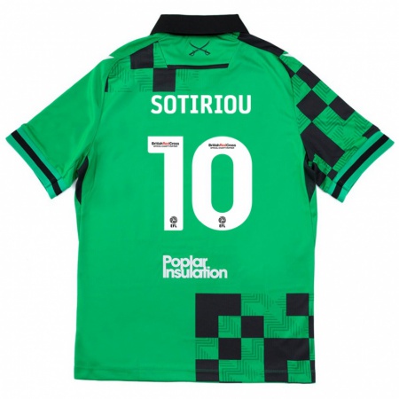 Kandiny Enfant Maillot Ruel Sotiriou #10 Vert Noir Tenues Extérieur 2024/25 T-Shirt