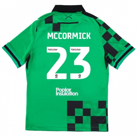 Kandiny Enfant Maillot Luke Mccormick #23 Vert Noir Tenues Extérieur 2024/25 T-Shirt