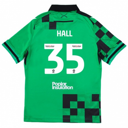 Kandiny Enfant Maillot Matt Hall #35 Vert Noir Tenues Extérieur 2024/25 T-Shirt