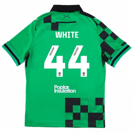 Kandiny Enfant Maillot Charlie White #44 Vert Noir Tenues Extérieur 2024/25 T-Shirt