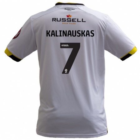 Kandiny Enfant Maillot Tomas Kalinauskas #7 Blanc Tenues Extérieur 2024/25 T-Shirt