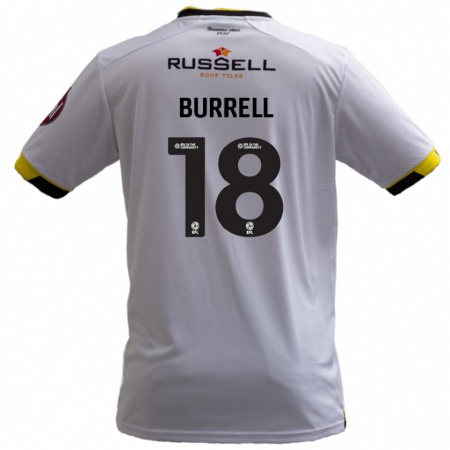 Kandiny Enfant Maillot Rumarn Burrell #18 Blanc Tenues Extérieur 2024/25 T-Shirt