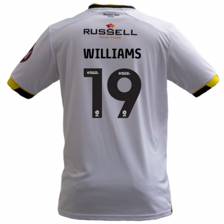 Kandiny Enfant Maillot Dylan Williams #19 Blanc Tenues Extérieur 2024/25 T-Shirt