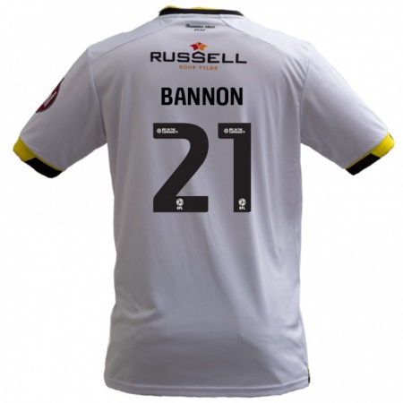 Kandiny Enfant Maillot Alex Bannon #21 Blanc Tenues Extérieur 2024/25 T-Shirt