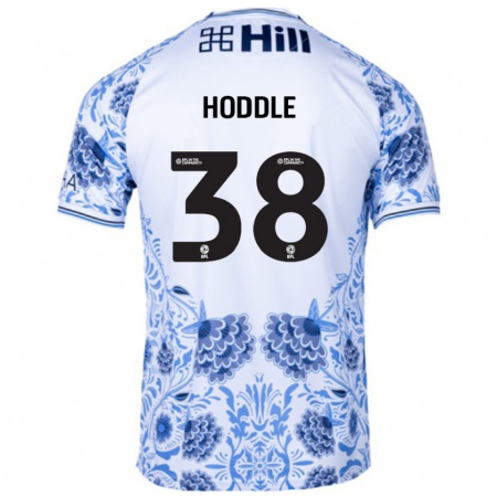 Kandiny Enfant Maillot George Hoddle #38 Blanc Bleu Tenues Extérieur 2024/25 T-Shirt