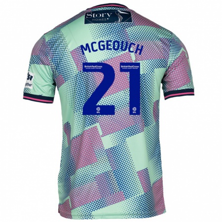 Kandiny Enfant Maillot Dylan Mcgeouch #21 Vert Tenues Extérieur 2024/25 T-Shirt