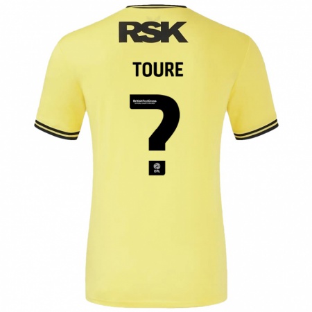 Kandiny Enfant Maillot Seydil Toure #0 Jaune Noir Tenues Extérieur 2024/25 T-Shirt