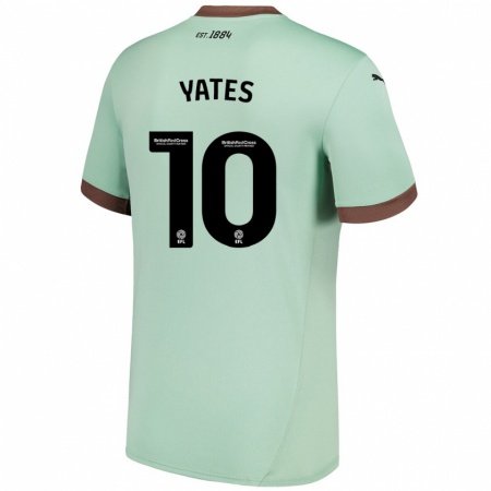 Kandiny Enfant Maillot Jerry Yates #10 Vert Pâle Tenues Extérieur 2024/25 T-Shirt