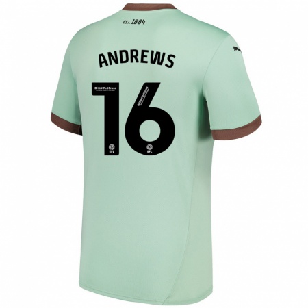 Kandiny Enfant Maillot Marli Rhodes-Andrews #16 Vert Pâle Tenues Extérieur 2024/25 T-Shirt