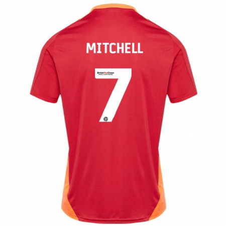 Kandiny Enfant Maillot Demetri Mitchell #7 Bleu Blanc Cassé Tenues Extérieur 2024/25 T-Shirt