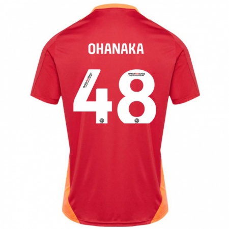 Kandiny Enfant Maillot Santino Ohanaka #48 Bleu Blanc Cassé Tenues Extérieur 2024/25 T-Shirt