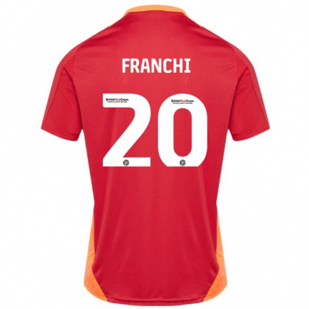 Kandiny Enfant Maillot Matilda Franchi #20 Bleu Blanc Cassé Tenues Extérieur 2024/25 T-Shirt