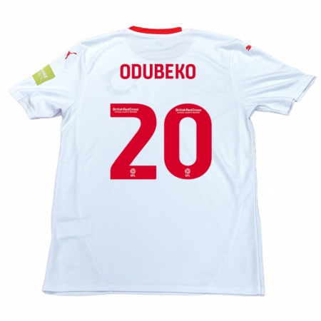 Kandiny Enfant Maillot Mipo Odubeko #20 Blanc Tenues Extérieur 2024/25 T-Shirt