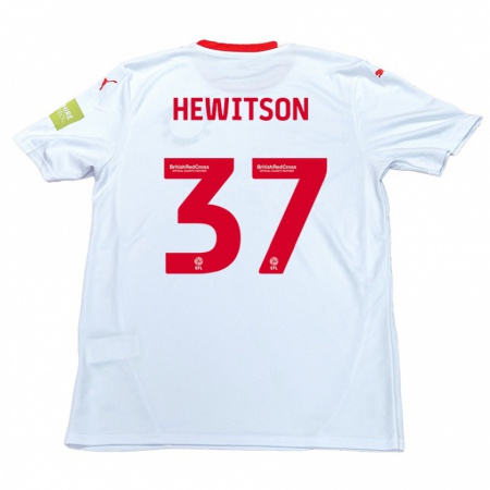 Kandiny Enfant Maillot Luke Hewitson #37 Blanc Tenues Extérieur 2024/25 T-Shirt